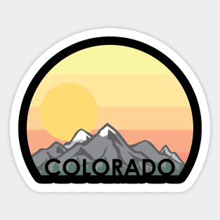 Colorado Mountains with Sunset and Sunrise Sticker